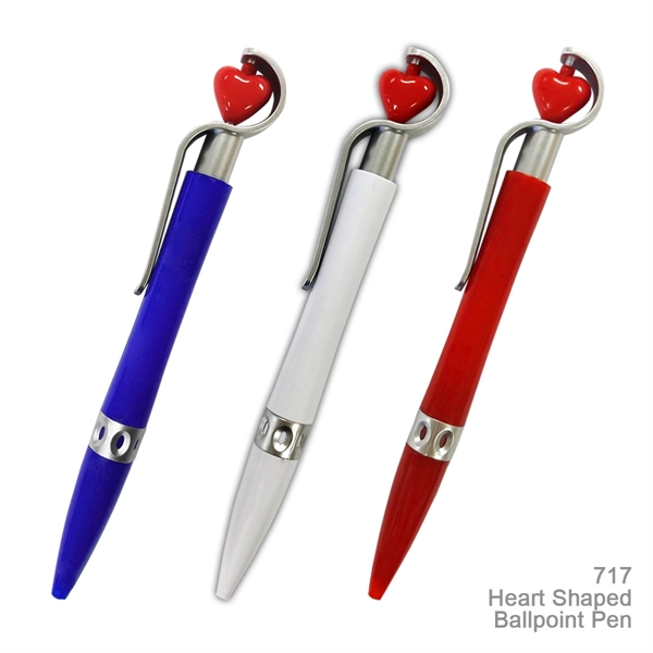 Heart Ballpoint Pen With Spinning Ball - Ready Inventory in New... from ASI 45100 Chulani Promotional Products, Inc / Competitive Edge Innovations/Chulani