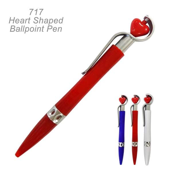 Heart Ballpoint Pen With Spinning Ball - Ready Inventory in New... from ASI 45100 Chulani Promotional Products, Inc / Competitive Edge Innovations/Chulani