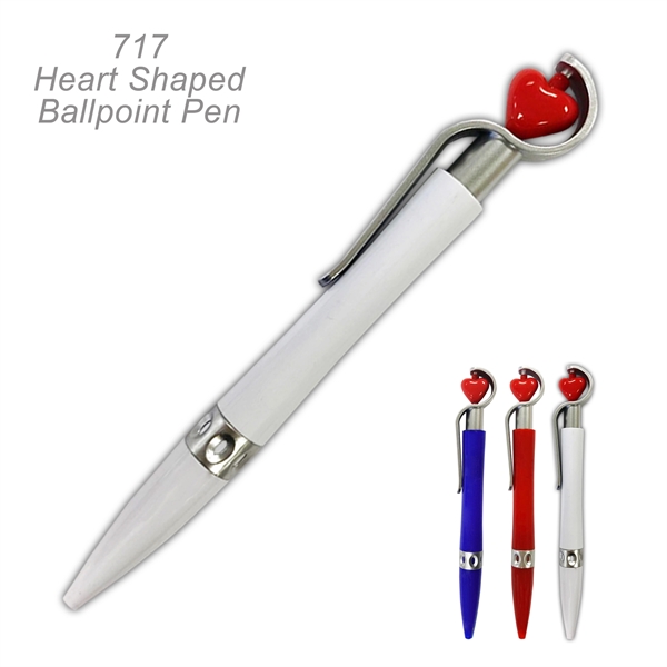 Heart Ballpoint Pen With Spinning Ball - Ready Inventory in New... from ASI 45100 Chulani Promotional Products, Inc / Competitive Edge Innovations/Chulani