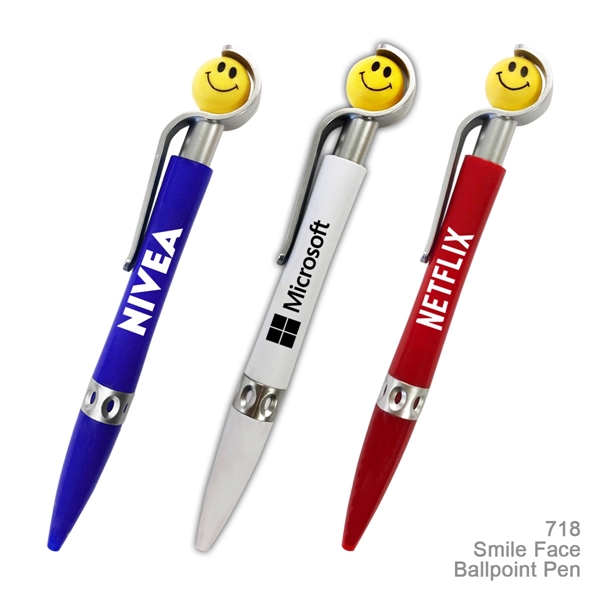 Popular Smile Face Novelty Ballpoint Custom Pens Item #E718