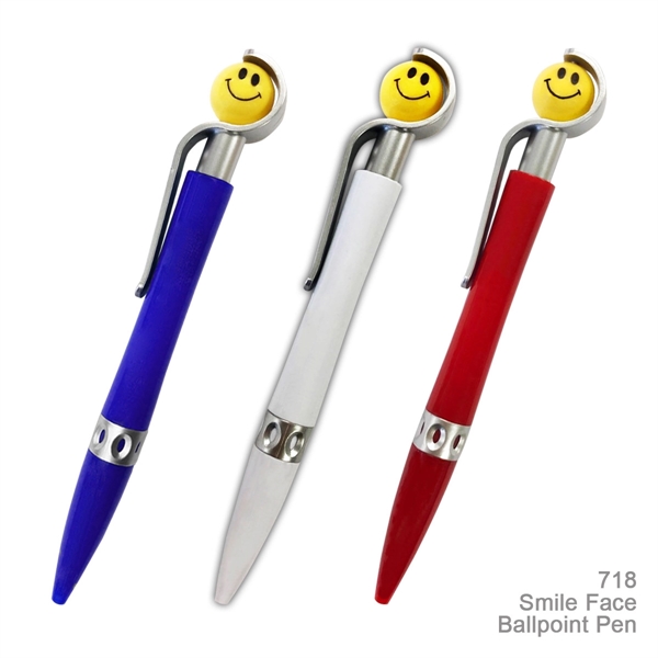 Smile Face Ballpoint Pen With Spinning Ball - Ready Inventory in... from ASI 45100 Chulani Promotional Products, Inc / Competitive Edge Innovations/Chulani