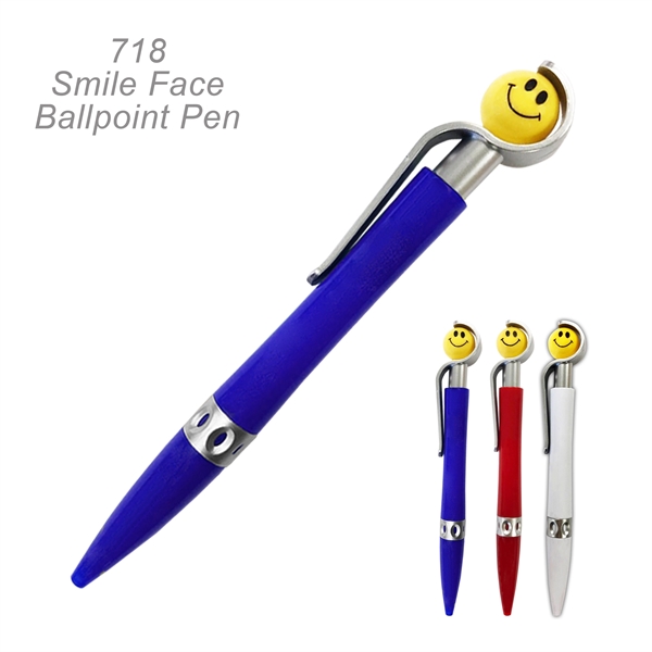 Smile Face Ballpoint Pen With Spinning Ball - Ready Inventory in... from ASI 45100 Chulani Promotional Products, Inc / Competitive Edge Innovations/Chulani