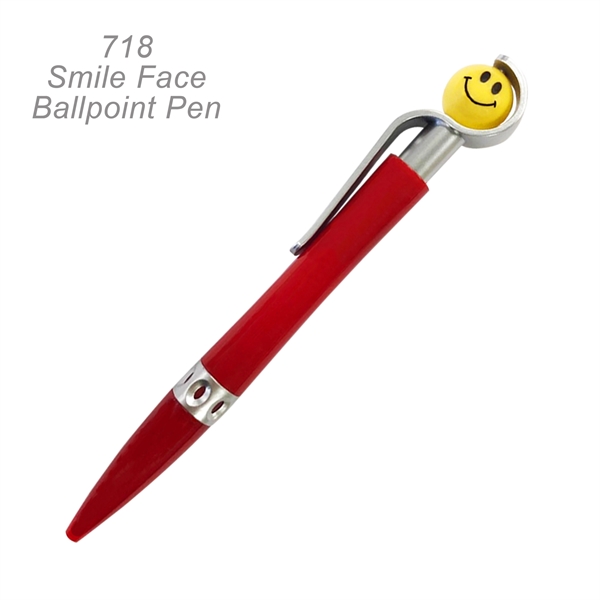 Smile Face Ballpoint Pen With Spinning Ball - Ready Inventory in... from ASI 45100 Chulani Promotional Products, Inc / Competitive Edge Innovations/Chulani