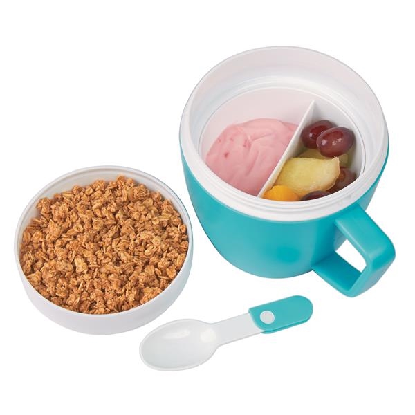 14 oz. Thermal Mug with Spoon and Fork Set keeps food... from ASI 61125 Hit Promotional Products / Hit®