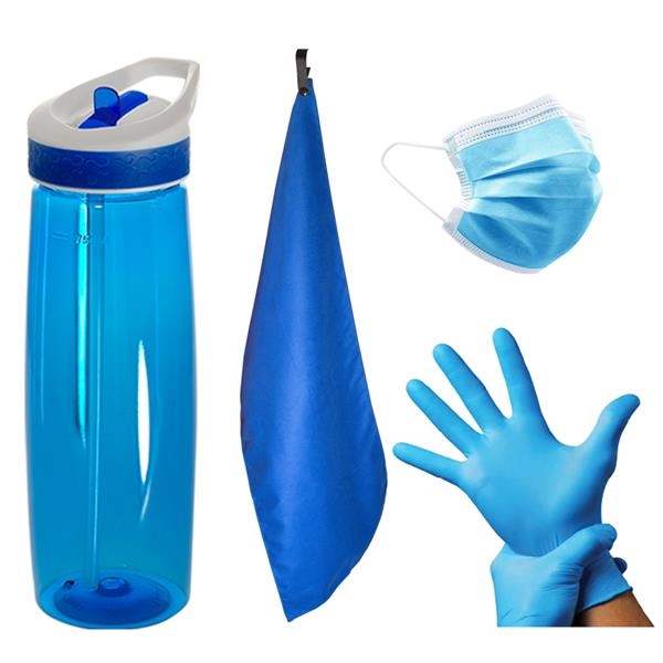 Social Distancing Fitness Kit (Canadian Friendly) includes a mask, gloves, water... from ASI 34063 alphabroder