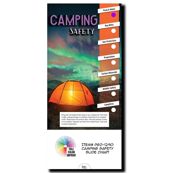 Slide chart camping safety slide chart and information guide.... from ASI 45815 Coloring Book Solutions / Coloring Book Solutions™ LivRite