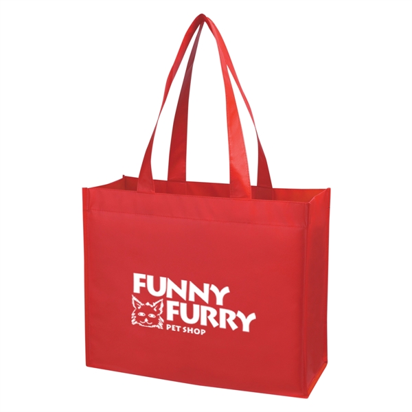 Matte Laminated Non-Woven Shopper Tote.  Made Of 80 Gram Laminated... from ASI 61125 Hit Promotional Products / Hit®