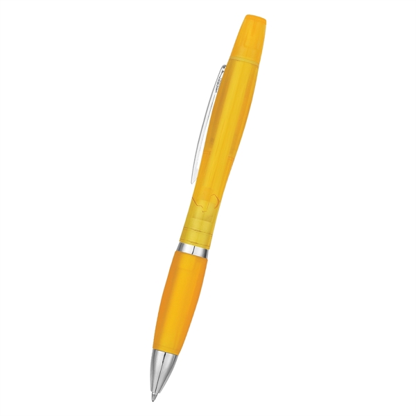Sleek design highlighter with ballpoint pen.... from ASI 61125 Hit Promotional Products / Hit®