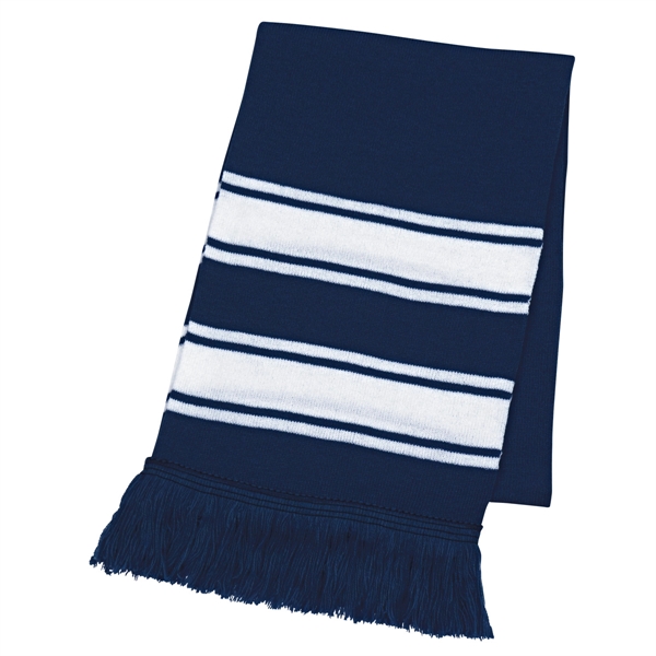 Two Tone Knit Scarf with Fringe.... from ASI 61125 Hit Promotional Products / Hit®