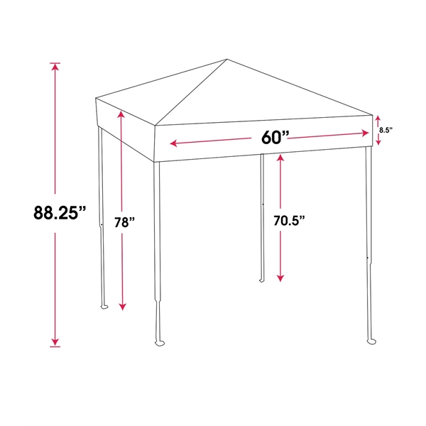 5' x 5' automatic pop-up polyester gazebo with sturdy steel frame... from ASI 76730 Peerless Umbrella Co Inc / Threads By Peerless