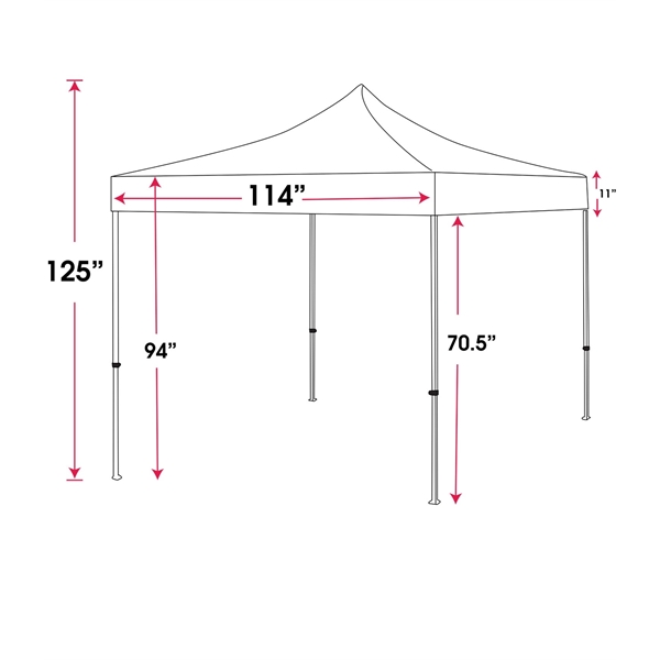 10' x 10' one-piece pop up polyester gazebo with powder-coated steel... from ASI 76730 Peerless Umbrella Co Inc / Threads By Peerless