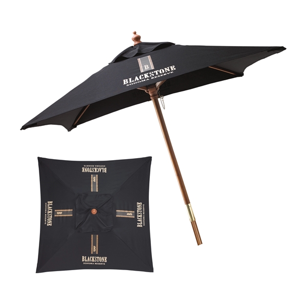 7 foot wood square market umbrella with heavy-duty 8 oz. polyester... from ASI 76730 Peerless Umbrella Co Inc / Threads By Peerless
