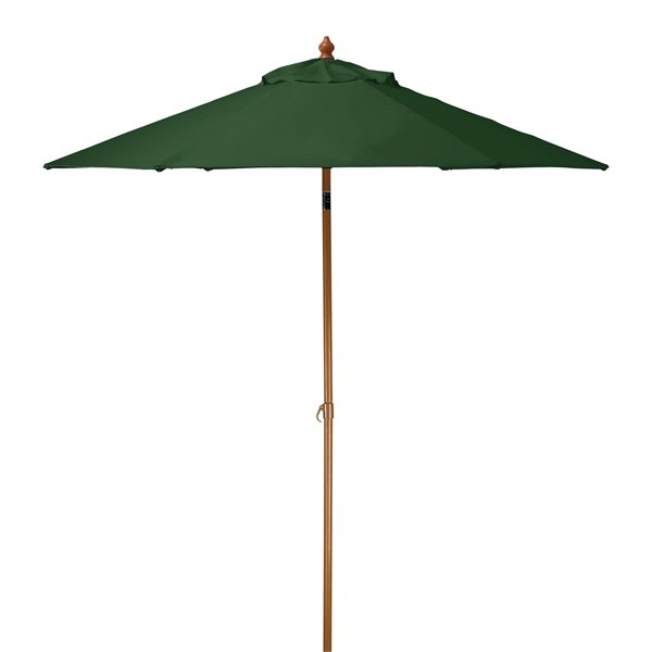 7' Steel Market Umbrella; includes 6 panels, wood-grain finished steel frame... from ASI 76730 Peerless Umbrella Co Inc
