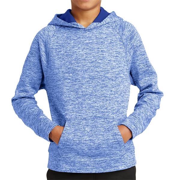 Youth electric heather fleece hoodie with PosiCharge technology and moisture wicking.... from ASI 61125 Hit Promotional Products