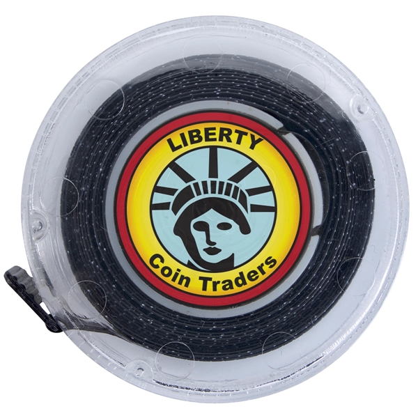 Clear tape measure with 5' push button retractable plastic tape that... from ASI 61125 Hit Promotional Products / Hit®