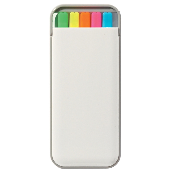 5 In 1 Highlighter set with 5 chisel top highlighters in... from ASI 61125 Hit Promotional Products / Hit®