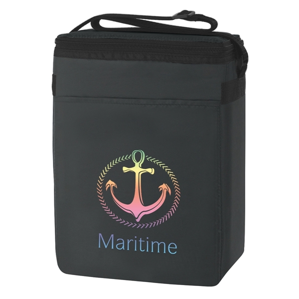 12 pack cooler made of 210 Denier Polyester with adjustable shoulder... from ASI 61125 Hit Promotional Products / Hit®