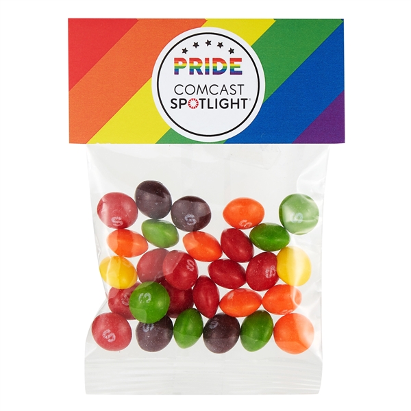 Pride Header Bag with SkittlesA® (1 oz)... from ASI 71685 Midnite Snax®