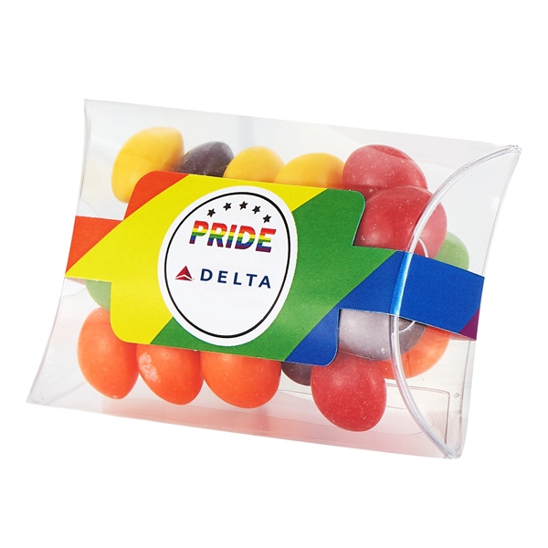 Pride Clear Pillow Case with SkittlesA® (1.1 oz)... from ASI 71685 Midnite Snax®