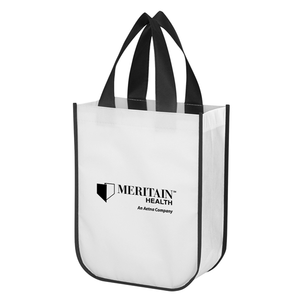 Shopper tote bag made of shiny 80 gram non-woven water-resistant polypropylene... from ASI 61125 Hit Promotional Products / Hit®