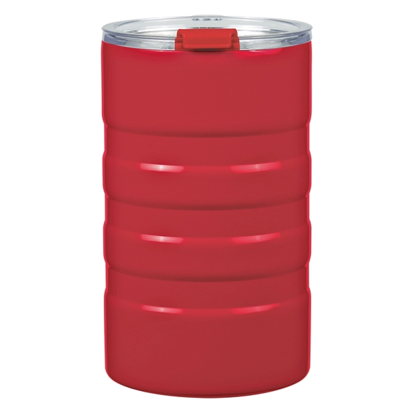 18 oz. double wall stainless steel tumbler featuring a spill-resistant flip-top... from ASI 61125 Hit Promotional Products