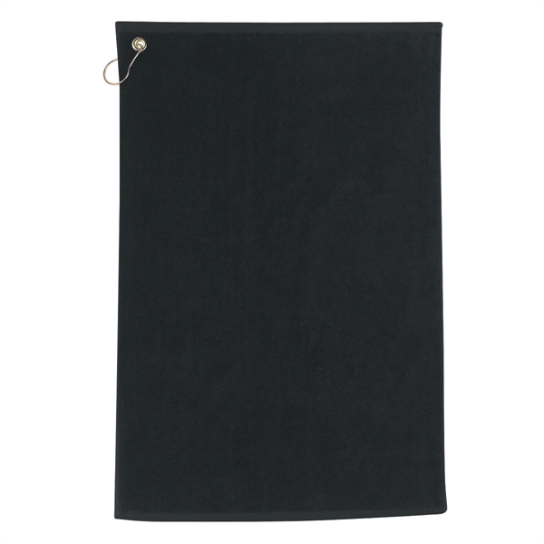 100% cotton unfolded golf towel with metal grommet and a hook.... from ASI 61125 Hit Promotional Products / Hit®