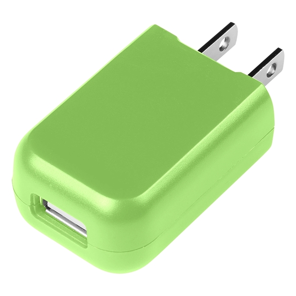 Rectangular UL Listed USB A/C Adapter charges fast and efficiently at... from ASI 61125 Hit Promotional Products / Hit®