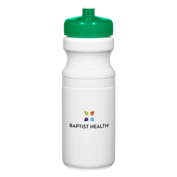 24 Oz. Poly-Clear Fitness Bottle. White and Translucent: Made With PET... from ASI 61125 Hit Promotional Products / Hit®