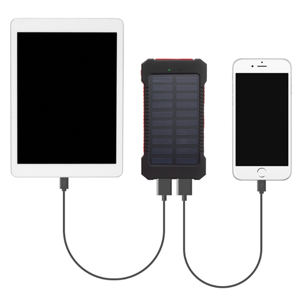 Portable Solar Charger Bank 8000mAh with LED light, SOS mode, carabiner... from ASI 72657 Active Life Promo / Active Life