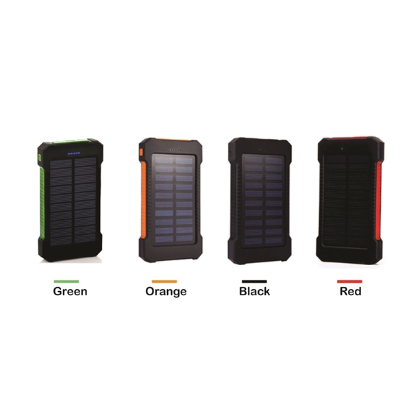 Portable Solar Charger Bank 8000mAh with LED light, SOS mode, carabiner... from ASI 72657 Active Life Promo / Active Life