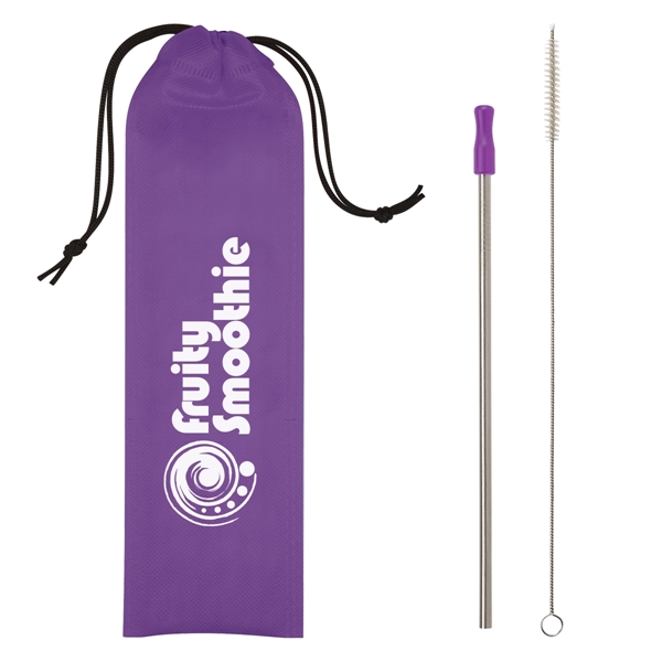 11" x 3 1/8" straw kit that includes a reusable stainless... from ASI 61125 Hit Promotional Products / Hit®