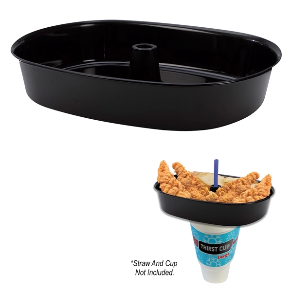 30 oz. oval Grub Tub with straw hole in the middle... from ASI 61125 Hit Promotional Products / Hit®