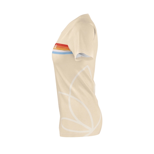 Women's polyester and spandex short sleeve t-shirt with dye sublimated print... from ASI 88060 Snugz/USA Inc / SnugZ USA®