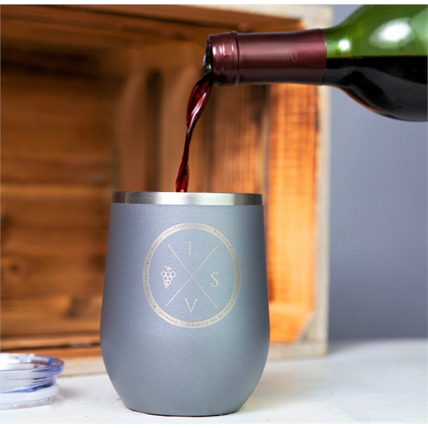 Polar Camel 12 oz. vacuum-insulated stemless wine glass with lid... from ASI 72657 Active Life Promo
