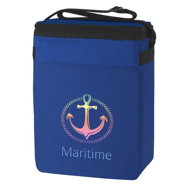 12 pack cooler made of 210 Denier Polyester with adjustable shoulder... from ASI 61125 Hit Promotional Products / Hit®