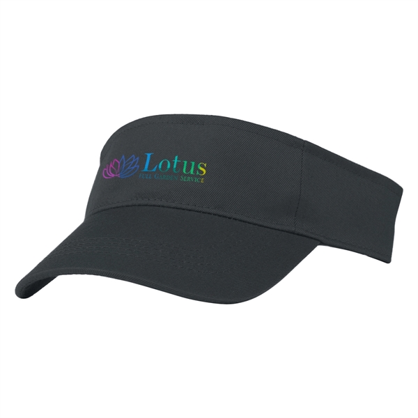 Polyester Visor. Pro-Stitching on Front Pre-Curved Visor. Double Layer Sweatband. Adjustable... from ASI 61125 Hit Promotional Products / Hit®