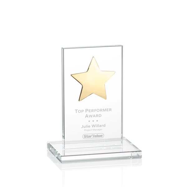 This illustrious Starfire Crystal award stands upright on an elegant Starfire... from ASI 84592 St Regis Group / St Regis