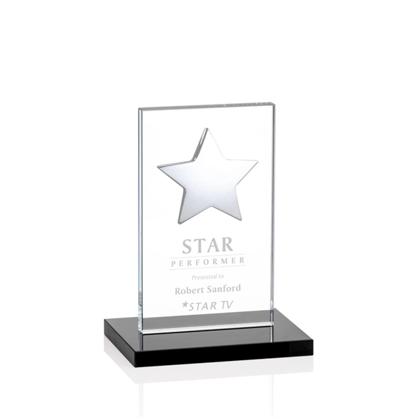 This illustrious Starfire Crystal award stands upright on an elegant Ebony... from ASI 84592 St Regis Group / St Regis