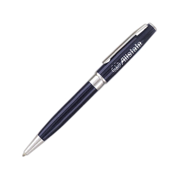 Brass ballpoint twist action pen with chrome trim and a modern... from ASI 90859 Tempo Industries Inc / Tempoline TimeNet