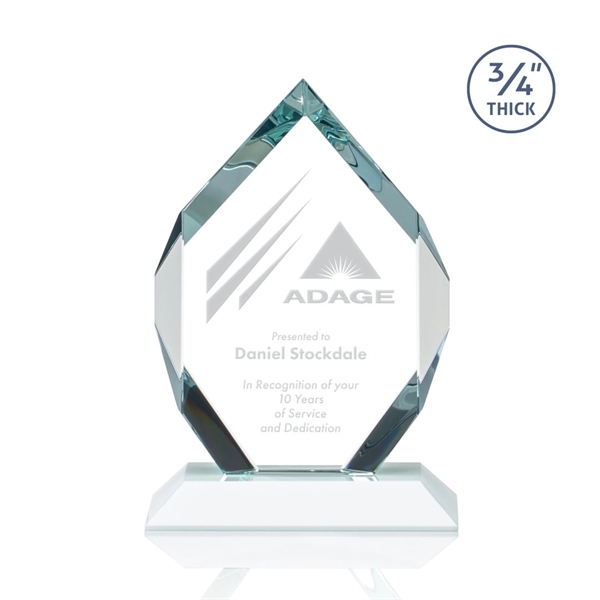 Starfire diamond shape award on white base.... from ASI 84592 St Regis Group / St Regis