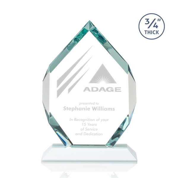 Starfire diamond shape award on white base.... from ASI 84592 St Regis Group / St Regis