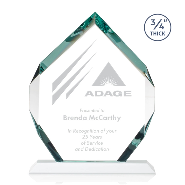 Starfire diamond shape award on white base.... from ASI 84592 St Regis Group / St Regis