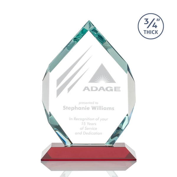 Starfire diamond shape award on red base.... from ASI 84592 St Regis Group / St Regis