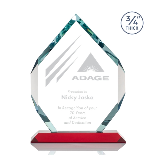 Starfire diamond shape award on red base.... from ASI 84592 St Regis Group / St Regis