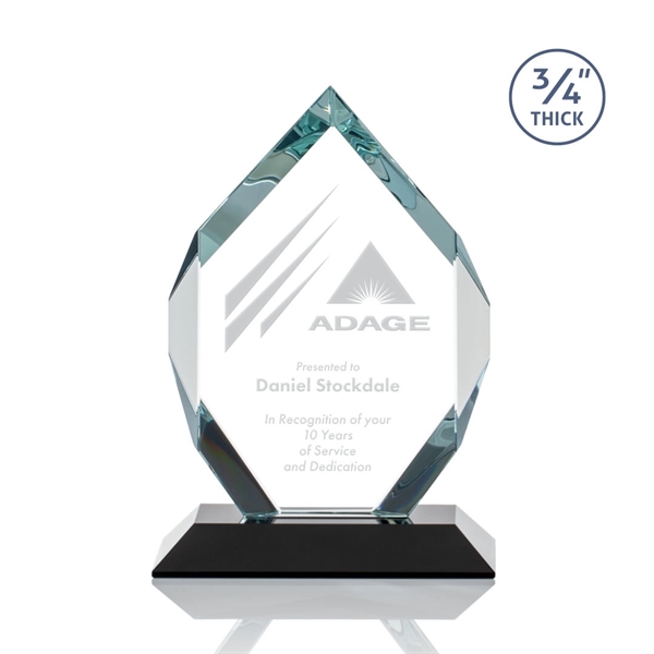 Starfire diamond shape award on black base.... from ASI 84592 St Regis Group / St Regis