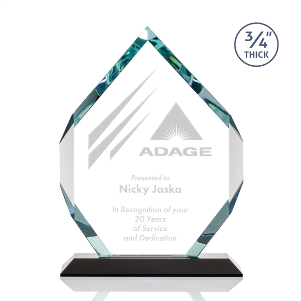 Starfire diamond shape award on black base.... from ASI 84592 St Regis Group / St Regis