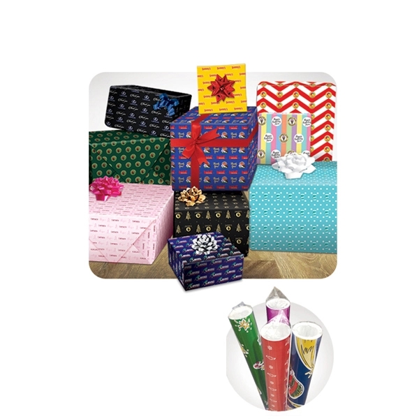 Custom paper gift wrap rolls with customization options.... from ASI 68207 MAC Specialties Ltd / Sport Products Sport Products Plus