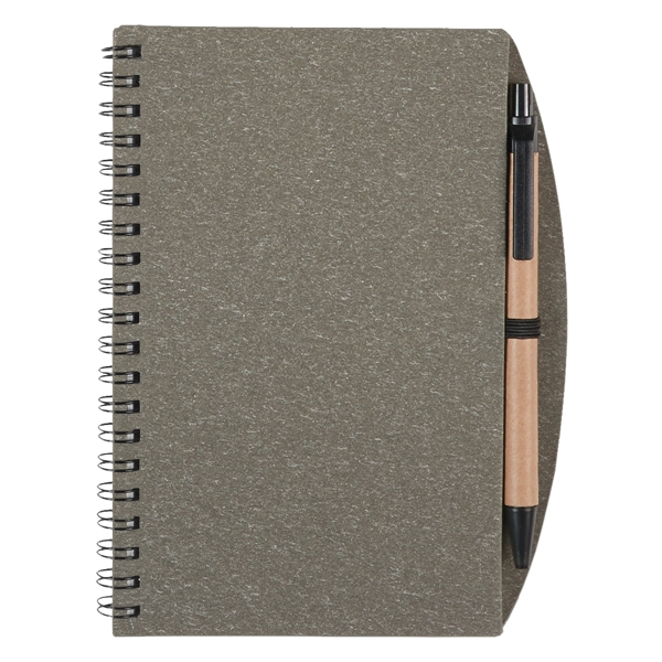 70 Page Lined 5" X 7" Eco-Inspired Spiral Notebook & Pen... from ASI 61125 Hit Promotional Products / Hit®