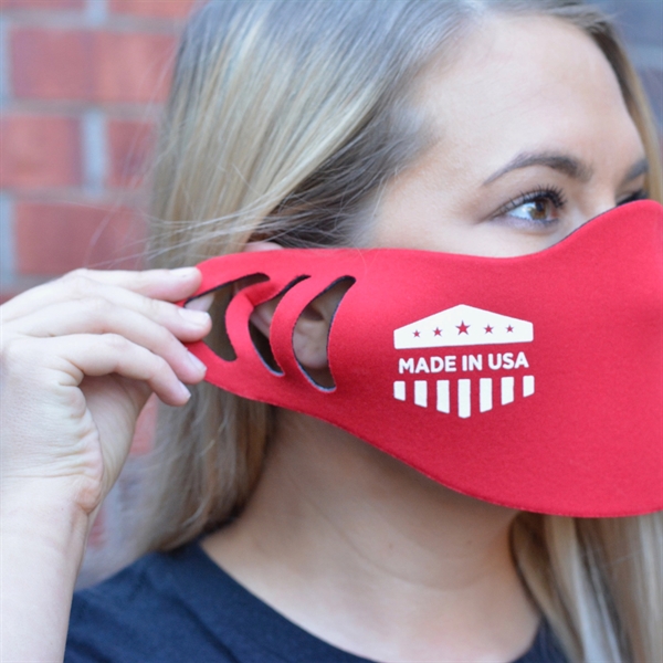 Stretchable, breathable, one piece mask with triple layer filtration.... from ASI 61966 HPG / Best Promotions USA