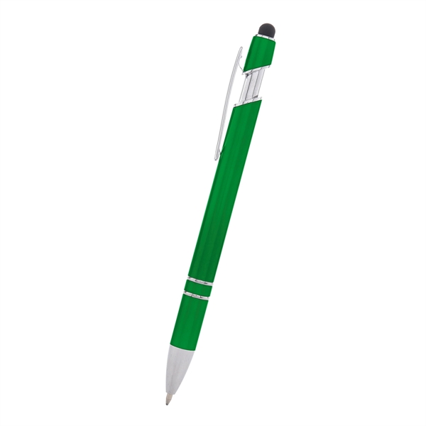 Plunger-action ballpoint pen with a stylus on top... from ASI 61125 Hit Promotional Products / Hit®